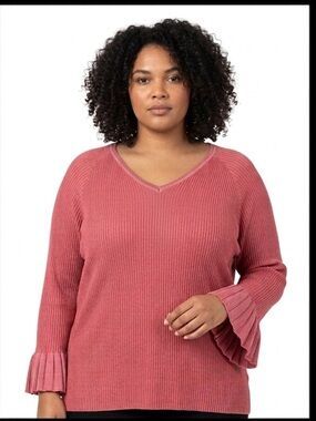 Evie's Tree Sasha Ribbed V-Neck Sweater - NWT - Size XL